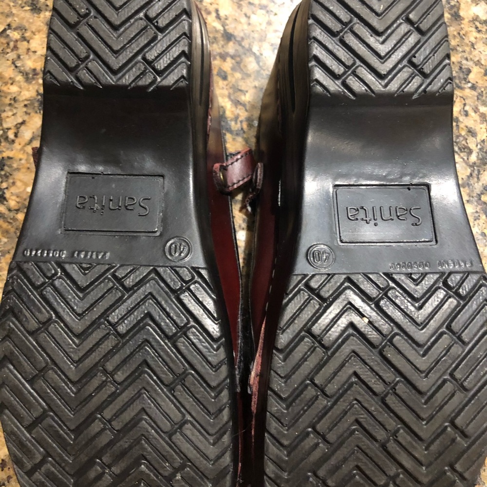 Burgundy Sanita MaryJane Clogs size 40